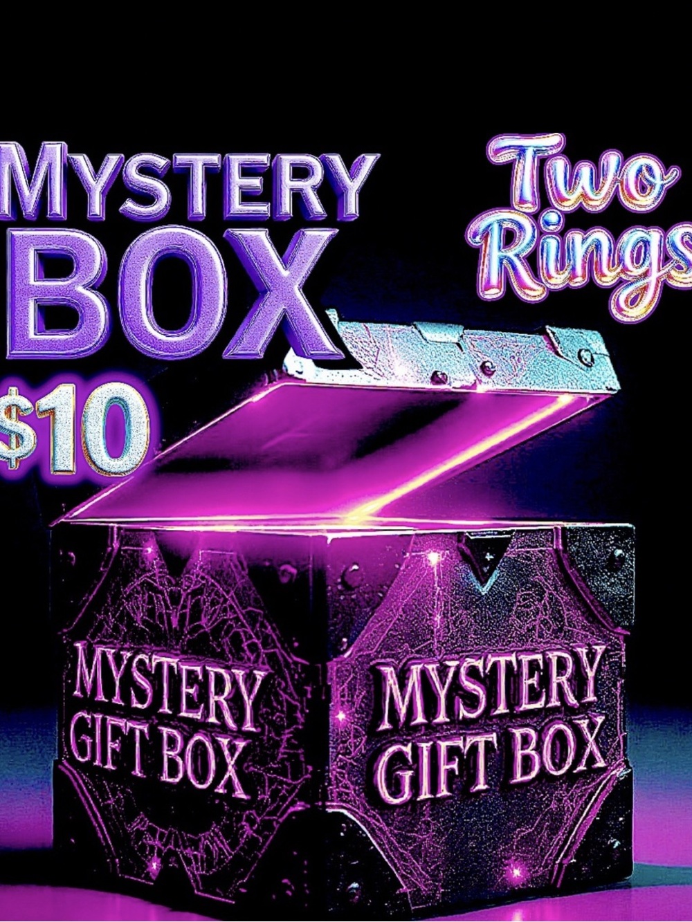 Two Silver Rings - Mystery Box - women’s Rings - 2 for $10 NWT - Sale